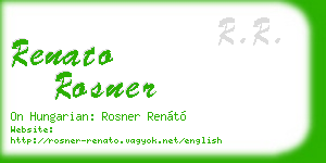 renato rosner business card